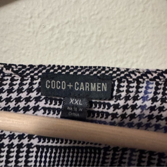 Coco + Carmen floral and plaid bell flutter sleeve dress Size XXL - Picture 5 of 9